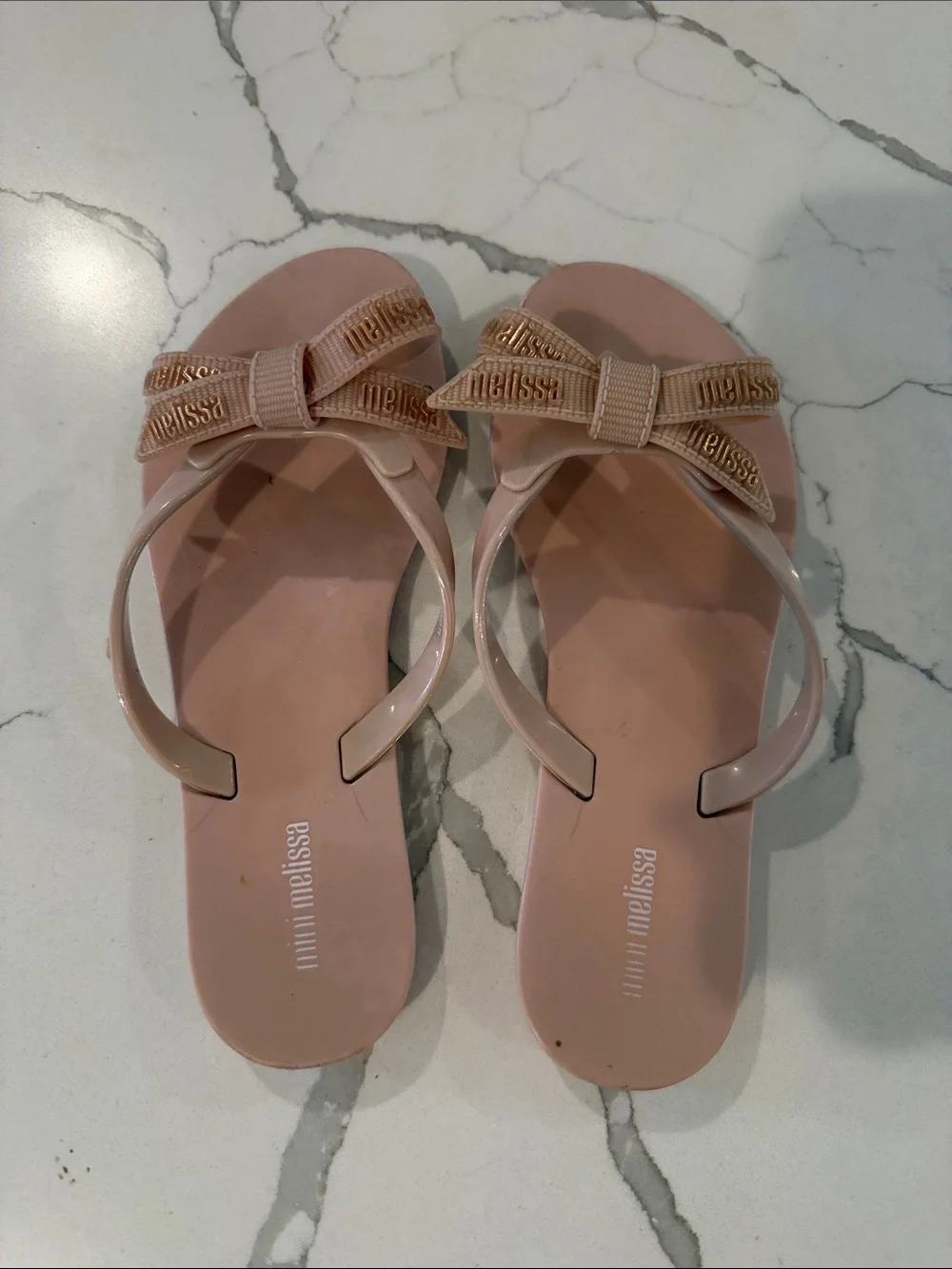 Girls bow flip flops